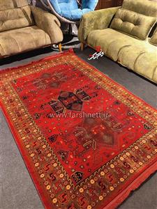 فرش ماشینی بزرگمهر کاشان طرح 78004 لاکی
