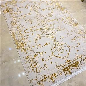 فرش فانتزی 500 شانه کرم طلایی فرش 6 متری کاشان فرش فانتزی طلاکوب فرش طلاکوب فانتزی فرش جهیزیه عروس فرش مدرن شیک پذیرایی