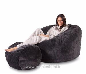 مبل شنی یونولیتی خزدار تکنفره با پاف