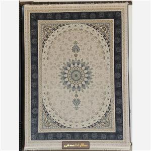 فرش کاشان 1200شانه آکریلیک تراکم 3600 سالار101 صدفی گلبرجسته 12متری 