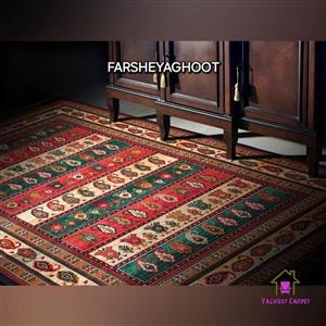 فرش ماشینی 700شانه هیوا طرح بوستان 516 سرمه ای 4متری