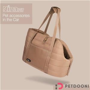 کیف حمل برند نیناپت مدل پوچه کرم مخصوص سگ و گربه