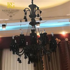 لوستر باکارات زنیت 8 شعله رنگ مشکی