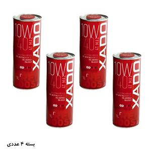 روغن موتور اکسادو (زادو) مدل  RED BOOST OIL 10W40 4T MA2 1L بسته 4 عددی