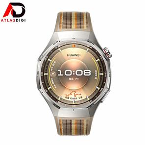 ساعت هوشمند هواوی ‏مدل HUAWEI WATCH GT 6 Pro 2025 با قاب تیتانیومی قهوه‌ای کهربایی و بند بافته‌شده‌ی ترکیبی قهوه‌ای