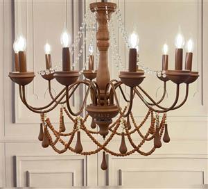 لوستر چوبی رنگ آجری