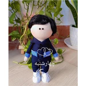 عروسک دست ساز ،لباس عروسک لباس فرم مدرسه،قد25 سانت،جنس بدن ولباس عروسک پارچه ای