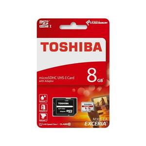 کارت حافظه MicroSDHC توشیبا UHS-I U1 کلاس 10 ظرفیت 8 گیگابایتخشاب