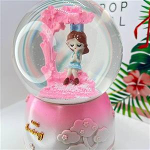 گوی اورجینال بزرگ پمپی خارجی برف افشان موزیکال چراغ دار رقص نور باتری خوری کیفیت درجه با رنگ مایع ثابت