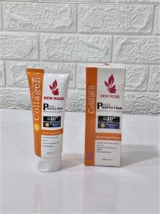 کرم ضد آفتاب بی رنگ برند نیو رز New Rose با حجم 130 میل و ماندگاری 24 ساعته