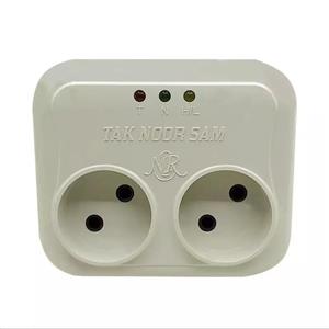 محافظ ولتاژ تک نور مدل 2 پریز دیواری(بدون سیم)