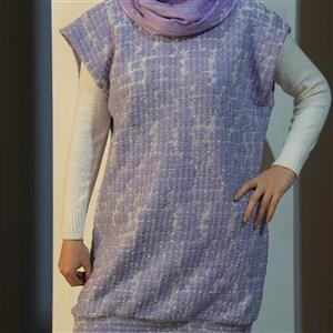 ژیله بافت یاسی بلند فری  سایز