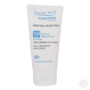 کرم ضد آفتاب بی رنگ سنسوسان پروتکشن SPF50 دکترژیلا