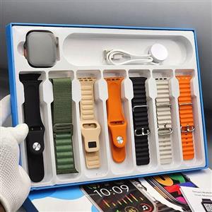 ساعت هوشمند اپل واچ هفت بند آلمانی کیفیت فوق العاده  گارانتی 6 ماه کابل شارژر مغناطیسی اسمارت واچ