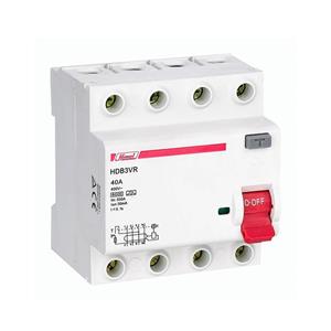 کلید نشتی جریان چهار پل 40 آمپر RCCB (30 میلی آمپر) هیمل HDB3VR440SC