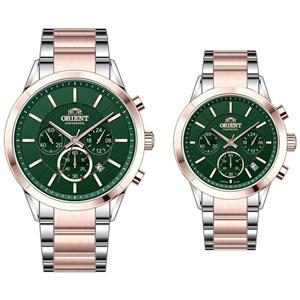 ست ساعت مچی عقربه‌ای کوارتز زنانه و مردانه اورینت کانتیننتال مدل 0106-3