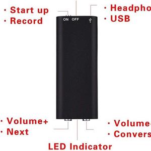 مینی رکوردر ضبط صدا برند سونی SONY دارای سنسور صدا و پخش آسان - 16 گیگ - شنود صدا