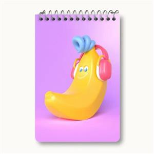 دفتر یادداشت خندالو طرح موز بامزه