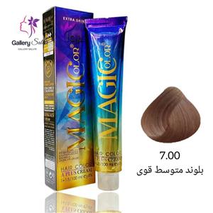 رنگ موی کم آمونیاک مجیک کالر رنگ بلوند متوسط قوی شماره 7.00 حجم 100 میلی لیتر/  Magic Color Low Ammonia Hair Dye No. 7.00 INTENSIVE MEDIUM BLONDE 100ml