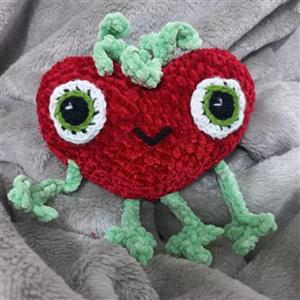 عروسک فرنگیس بافتنی مخملی 