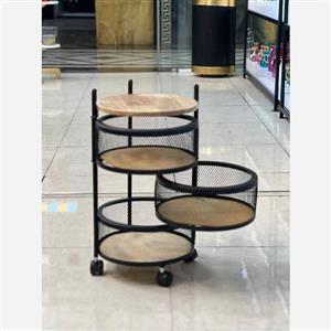 سبد سیب زمینی و پیاز مدل توری متحرک  چرخدار 