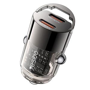 شارژر فندکی 30 وات یسیدو مدل Y69 3A QC PD 30W
