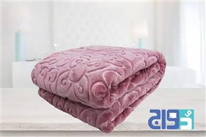 پتوی گلبافت تکنفره رنگ پوست پیازی