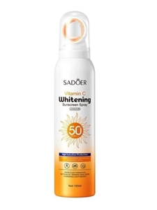 اسپری ضد آفتاب و سفید کننده سادور مدل spf50 حجم 150 میلی لیتر