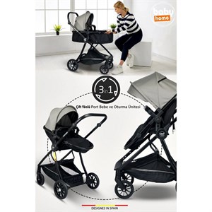 کالسکه کودک بیبی هوم Baby Home مدل 1010 Qool رنگ قهوه ای