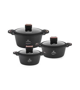 سرویس قابلمه ۶ پارچه لایف اسمایل روکش تیتانیوم مدل LIFEP13-6-2