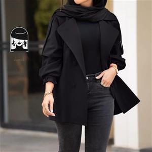 مانتو کتی زنانه مشکی پارچه لنین سایز 36 تا 66 کد 1212
