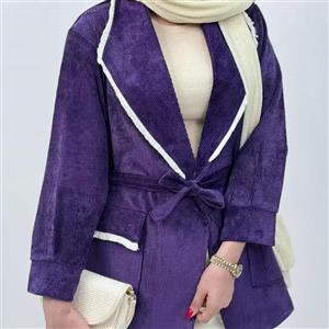 مانتو مخمل کبریتی مدل نهال