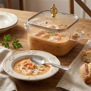 قابلمه پیرکس مدل مربع شعله مستقیم کد 2.2L سایز 16