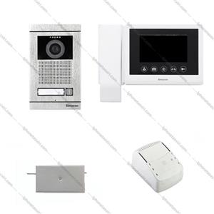 پک آماده نصب آیفون تصویری سیماران تک واحدی با مانیتور HS43TK و پنل فرداد