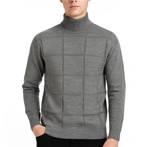پلیور یقه اسکی مردانه مدل چهارخانه کد 14