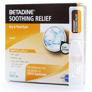 قطره استریل چشمی بتادین تک دوز رفع خستگی و خشکی چشم - Betadine Soothing Relief Single Dose Dry And Tired Eyes Drop