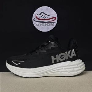 کتونی زیره بست مردانه مدل رانینگ هوکا مشکی سفید HOKA