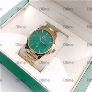 ساعت الکس مارتین طلایی صفحه سبز رفرانس 7115 تک مردانه