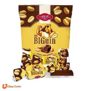 شکلات مستر بیگوئین ABK با تکه های بادام زمینی وزن 1000 گرم