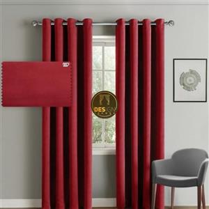 پنل مخمل هازان پانچ شده آماده (قرمز) عرض 140 ارتفاع (بنا به میل شما قابل تغییر) رنگ بندی کامل 