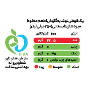 نوشابه گازدار چند میوه ترش ایکس - 250 میلی لیتر 