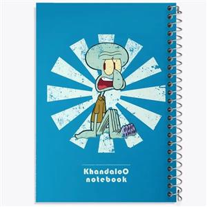 دفتر زبان دو خط 50 برگ خندالو طرح اختاپوس