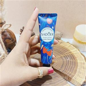کرم مرطوب کننده دست سادور مدل توت فرنگی مناسب انواع پوست حجم ۳۰ میلی لیتر