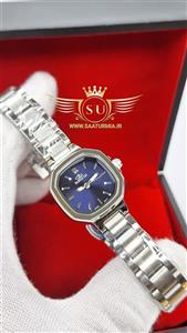 ساعت زنانه موتور ژاپن الگانس صفحه سرمه ای ELEGANCE J 006