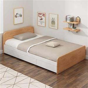 تخت خواب ام دی اف یک نفره مدل S-0667 سایز 200×90 سانتی متر