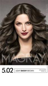 کیت رنگ موی MAGRAY رنگ قهوه ای دودی روشن کد 5.02