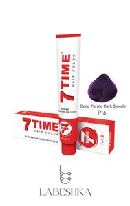 رنگ موی 100 میل سون تایم 7TIME سری PURPLE شماره P6 بلوند ارغوانی تیره