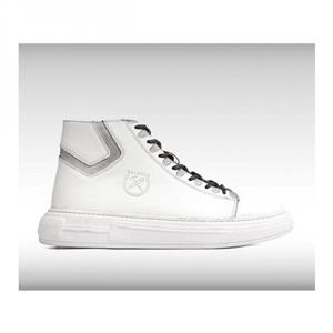 نیم بوت چرم طبیعی مردانه مدل ال 100 سفید L100