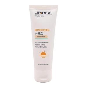 کرم ضد آفتاب رنگی لیپورکس SPF 50 مدل L-O ‌مناسب پوست‌های چرب و معمولی حجم 40 میلی‌لیتر