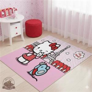 فرشینه کودک جنس مخمل هازان تُرک استُپ دار دخترانه (ابعاد سفارشی)U400